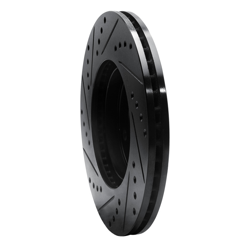 Chevrolet Cobalt Brake Rotor (1) - Front Right - R1 Concepts - Drilled & Slotted - Black - `07-`10